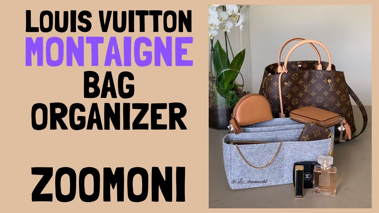 What's in Louis Vuitton Montaigne MM bag | How to take best care of LV bag with Zoomoni Organizer