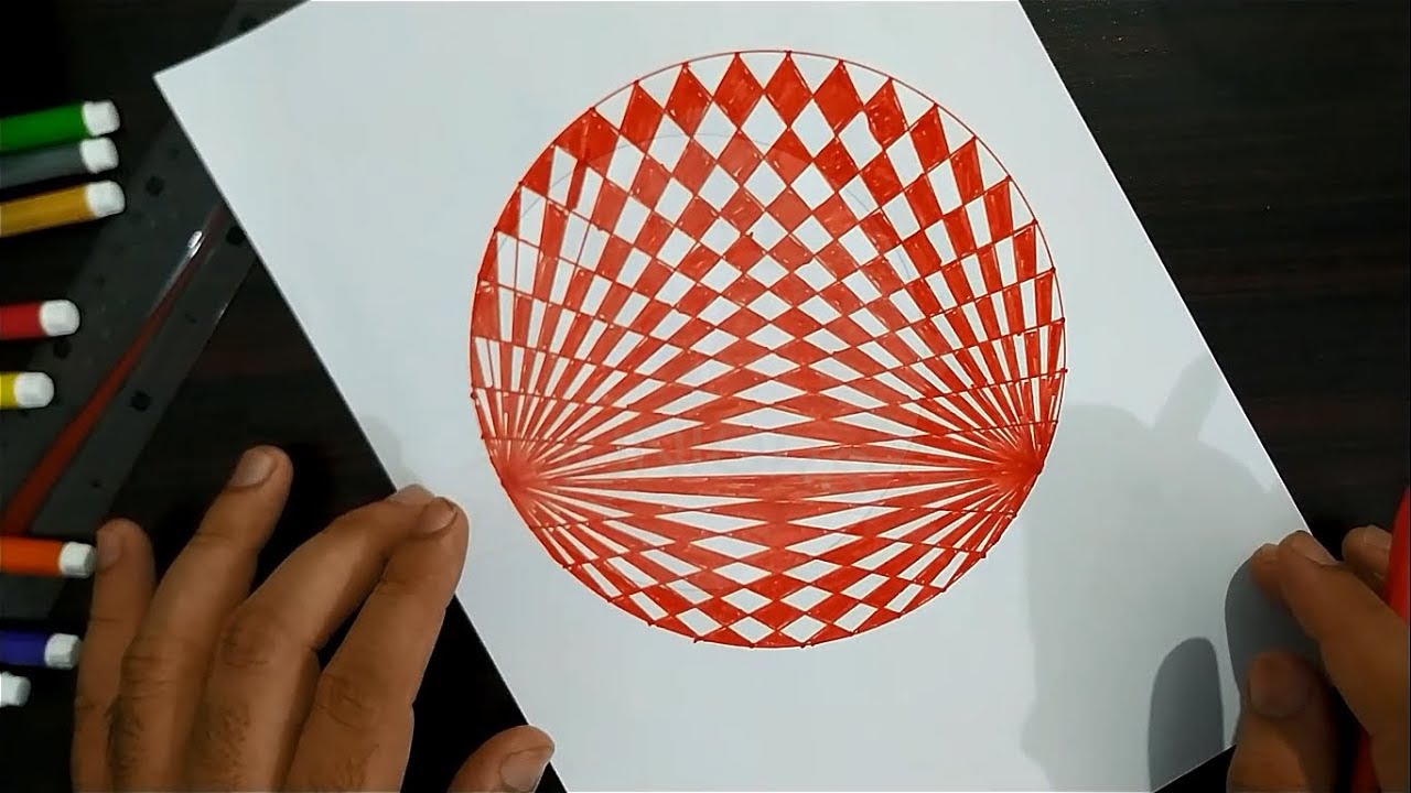 How To Draw Spirograph Pattern Art In Circle | Geometric art illusion