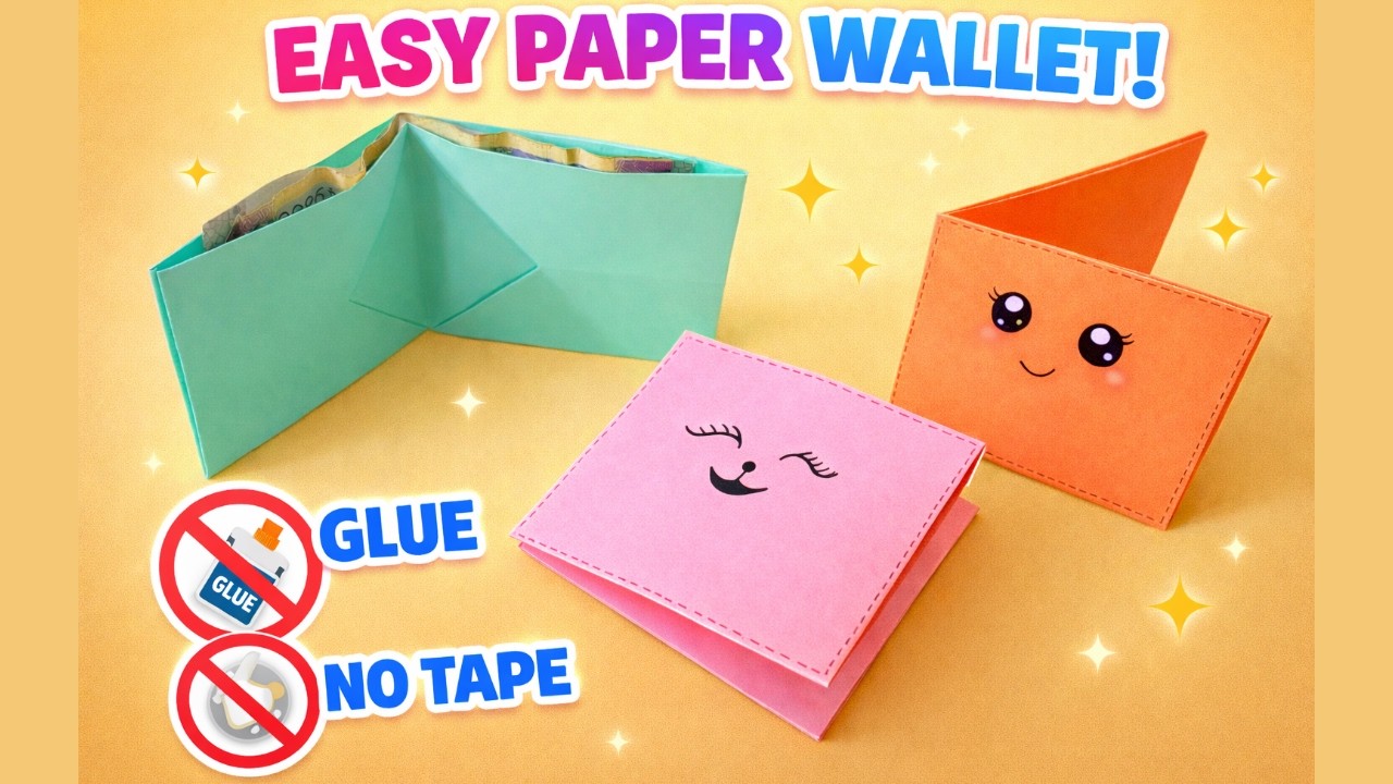 DIY No Glue No Tape Paper Wallet 👝| Easy DIY Paper Wallet💡 | super earsy