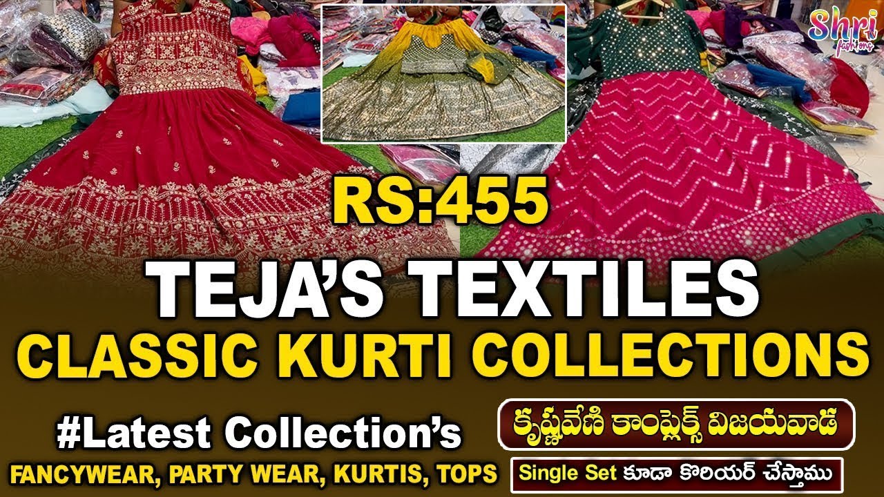 Classic Kurti Latest Collections in Wholesale Rates in Vijayawada | TEJA’S TEXTILES
