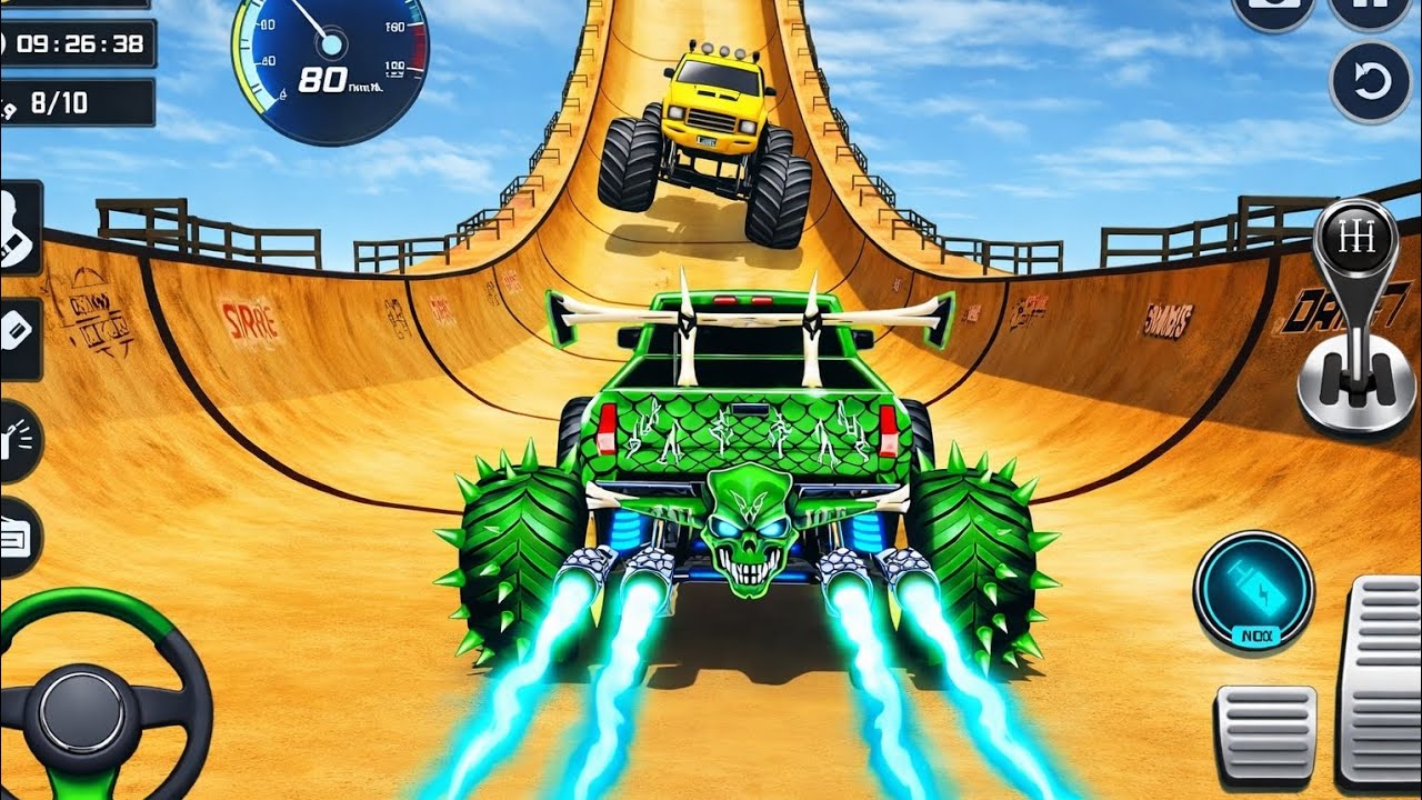 Monster Car Racing 3D Mega Ramp Madness | Extreme Stunts Android Gameplay 🚀