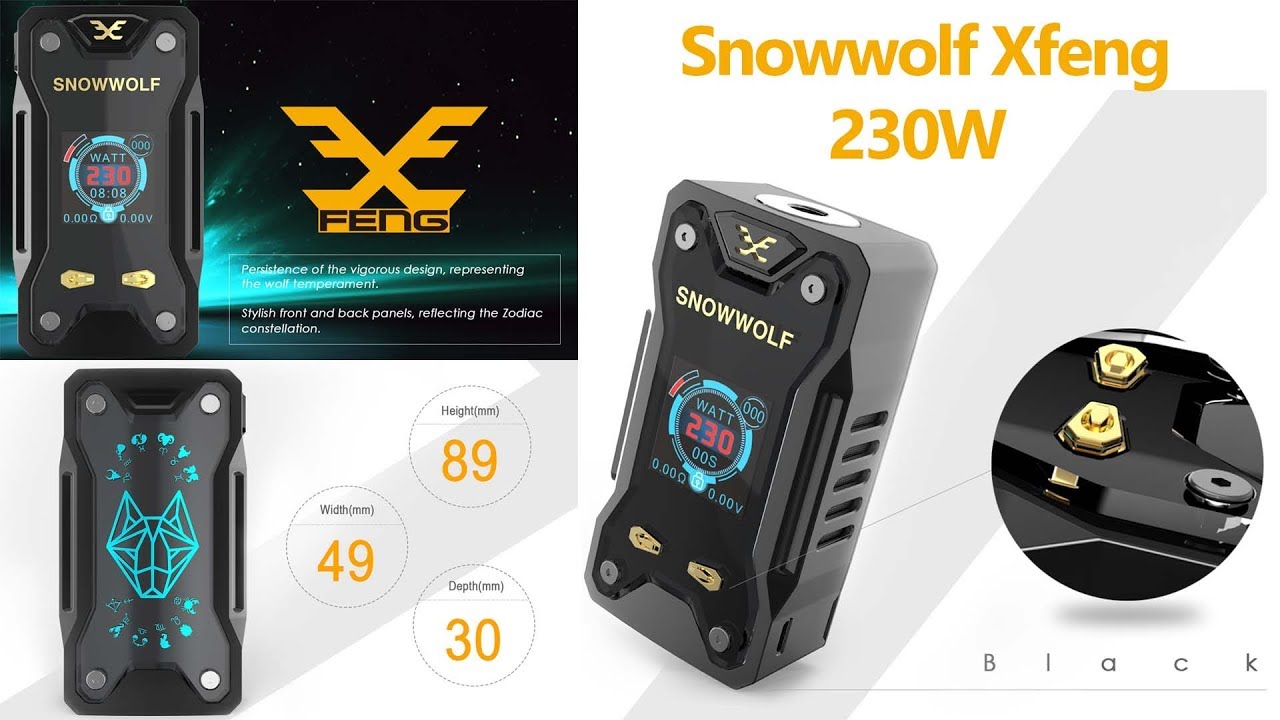 XFeng 230w TC Box Mod by Snowwolf | Vaping Galaxy  | Elegomall