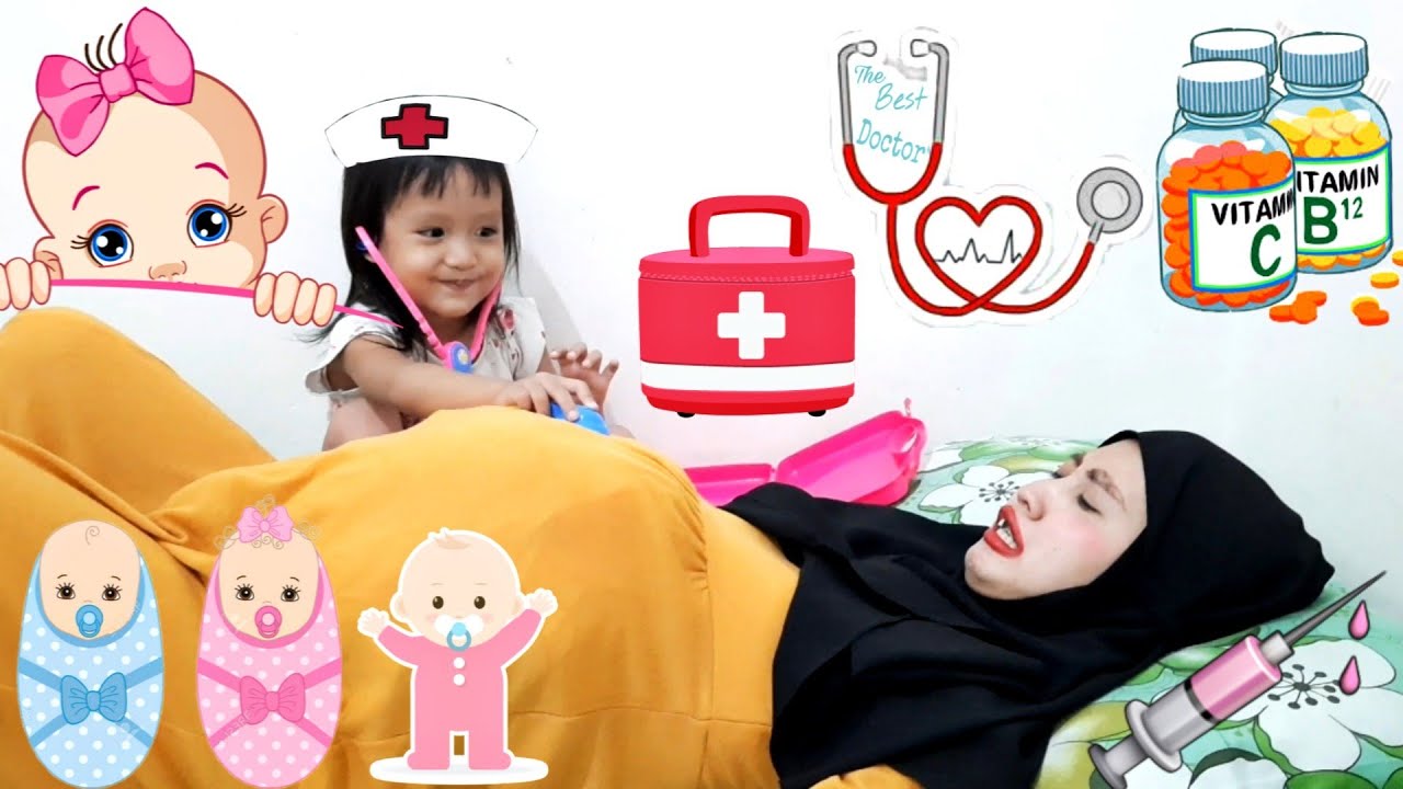 Dokter Dokteran Ambulance 💞 Ibu Hamil Melahirkan Bayi Lucu Kembar Tiga  💞 Mainan Anak Perempuan