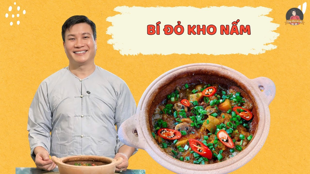 Món Kho Chay Quốc Dân: Bí Đỏ Kho Nấm – Các Cụ Mợ Ăn Là Ghiền! | Cùng Cháu Vào Bếp