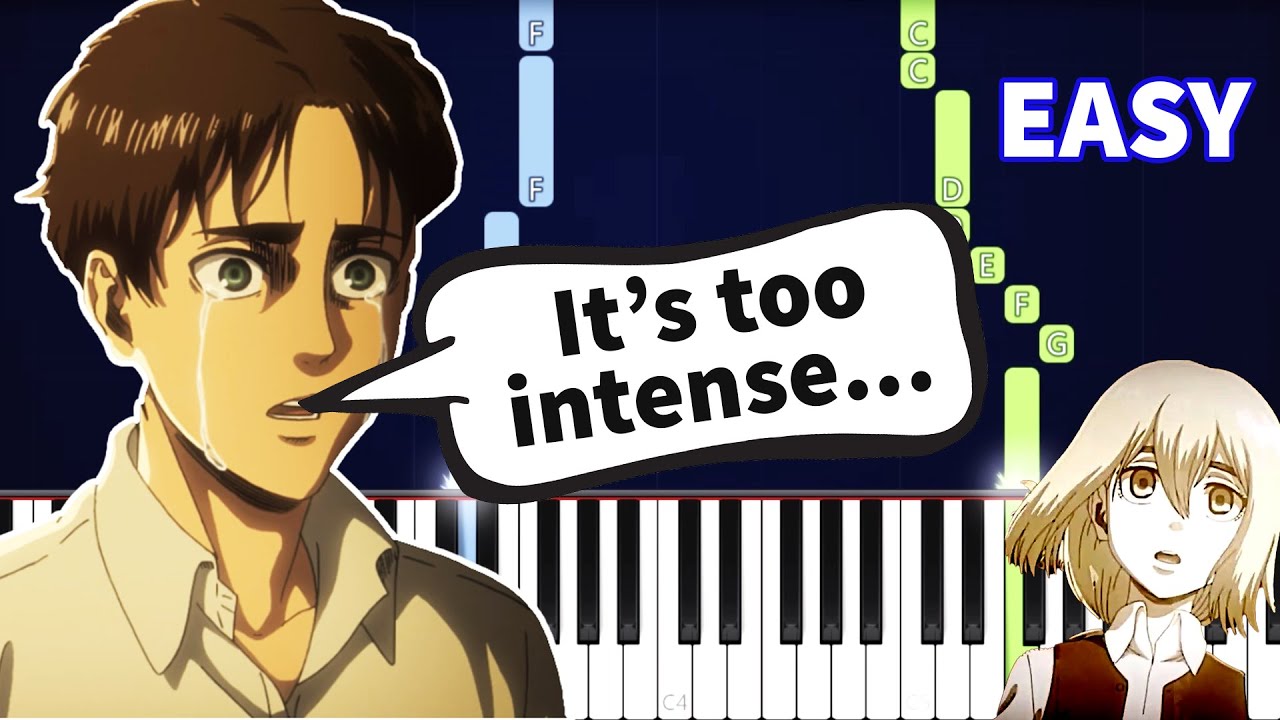 Attack on Titan Season 3 Ending - Requiem der Morgenröte - EASY Piano tutorial (Synthesia)