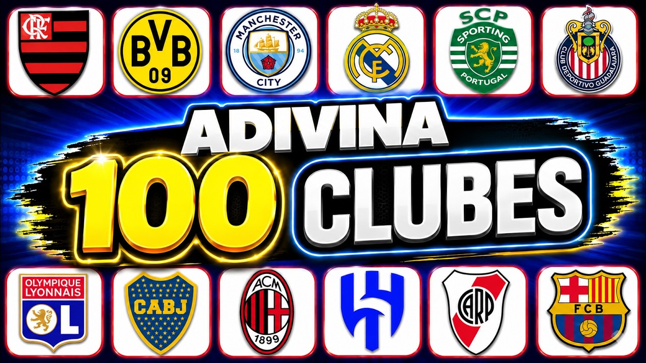 Adivina 100 clubes de fútbol por su escudo | quiz de fútbol ⚽🏆