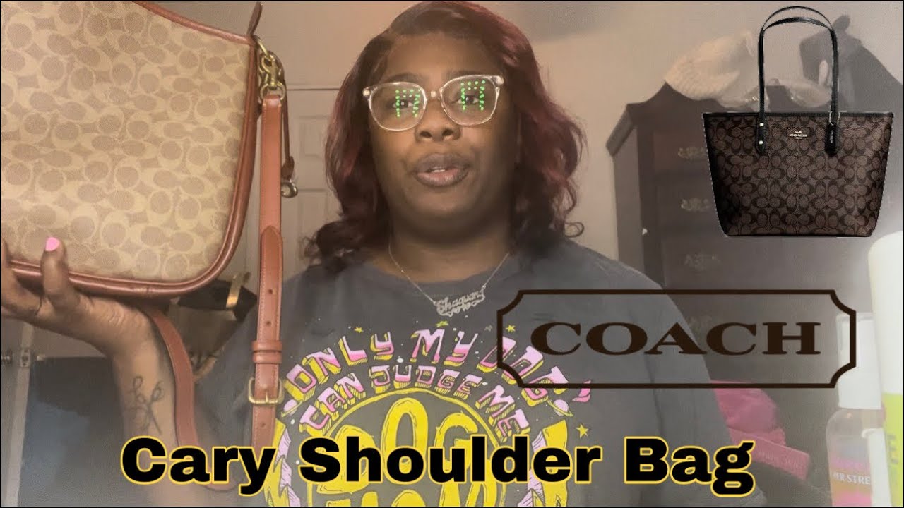 WHATS IN MY BAG CARY COACH SHOULDER BAG 💼 💕