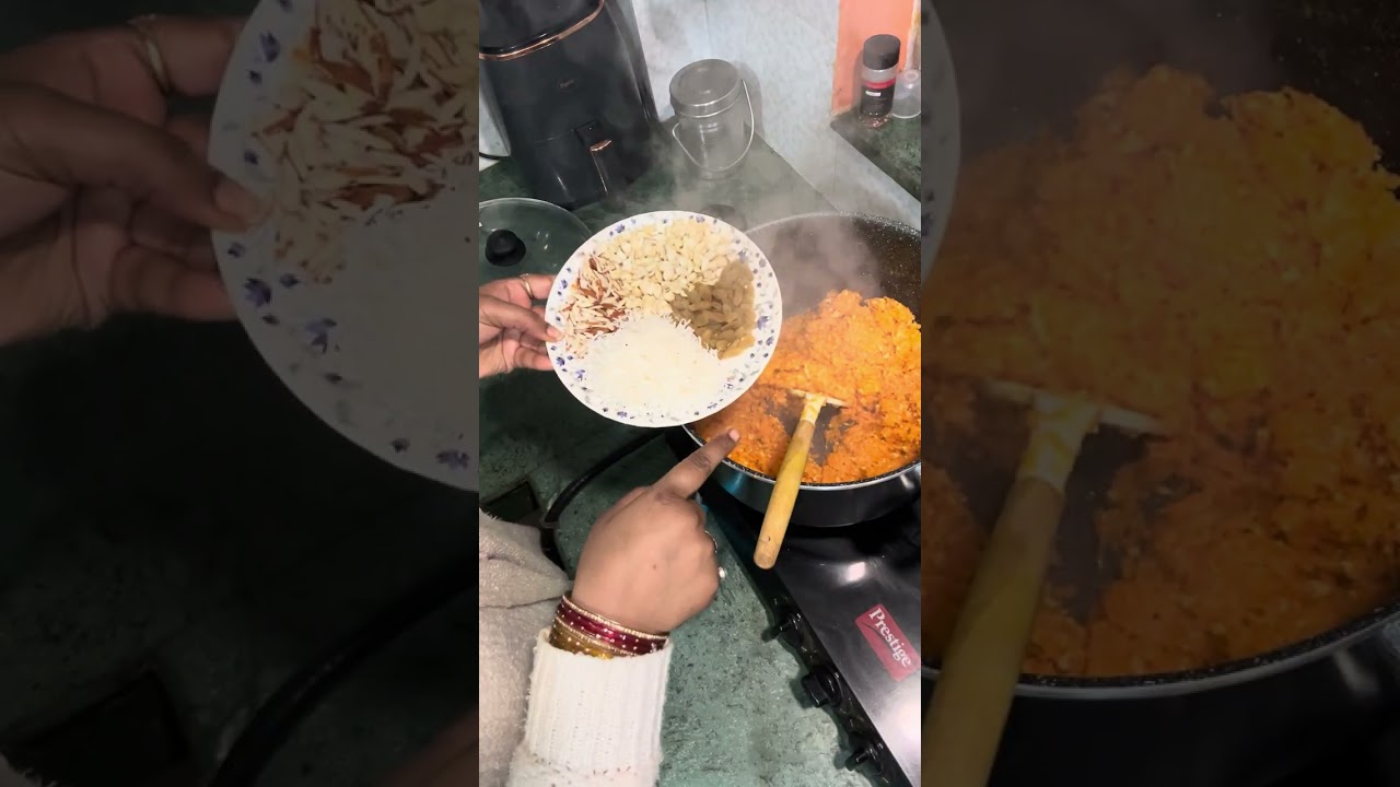 Gajar halwa no oil cooking 