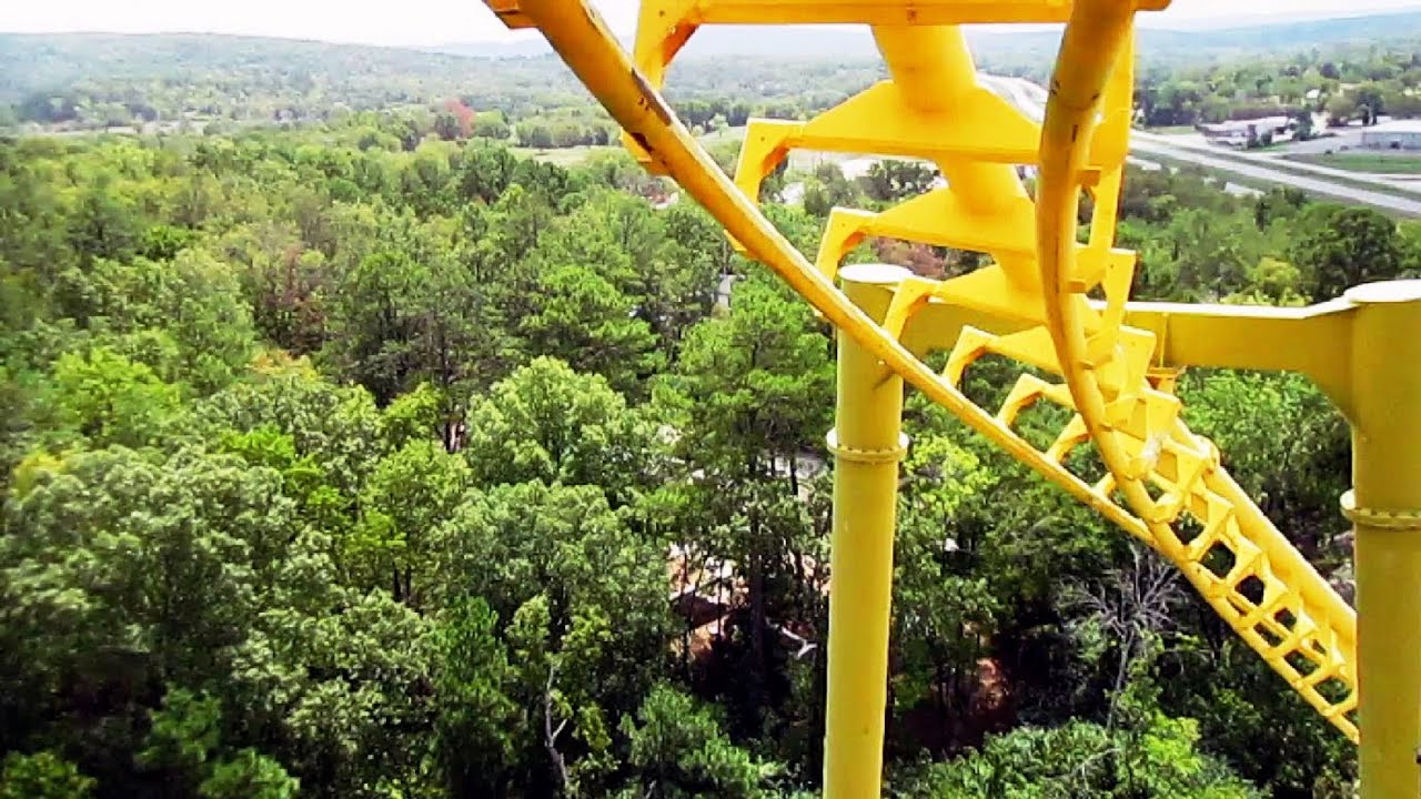 Gauntlet front seat on-ride HD POV Magic Springs & Crystal Falls