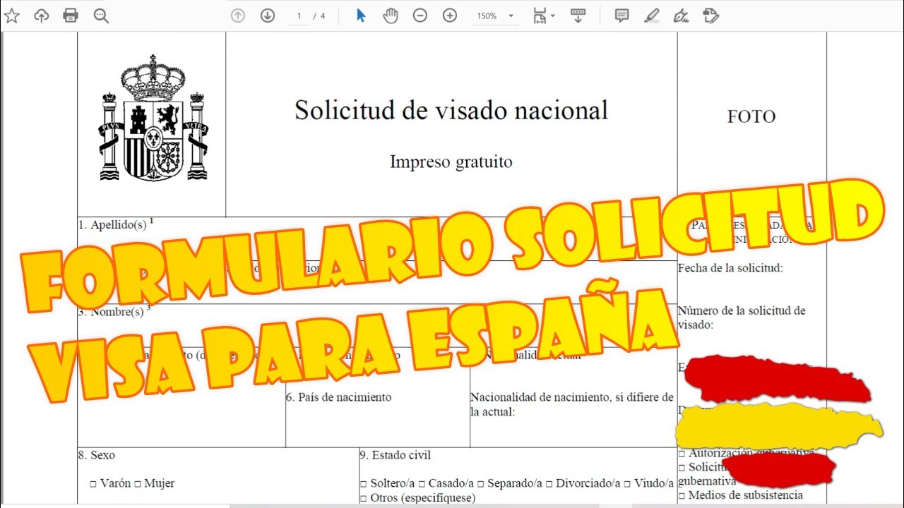 🇪🇦Como rellenar el formulario de solicitud de Visa para España. Trabajo, estudios reagrupación.
