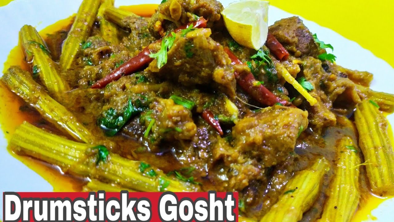 Drumsticks Gosht Very tasty and Healthy Gosht Masala Curry || *WITH ENGLISH SUBTITLES*