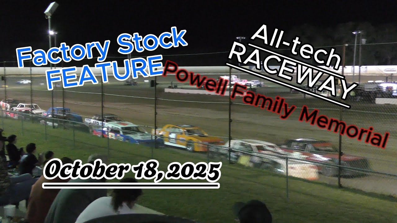 Factory Stock Feature Powell Memorial #alltechraceway #purestock #dirttrackracing