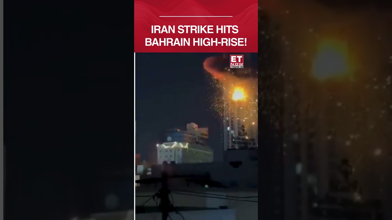 Iran Strike Hits High-Rise in Bahrain as Middle East Conflict Intensifies #shorts #viral #iran