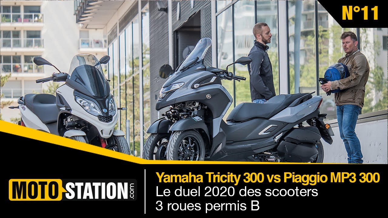 Yamaha Tricity 300 vs Piaggio MP3 300 : LE duel 2020 des scooters 3 roues permis B