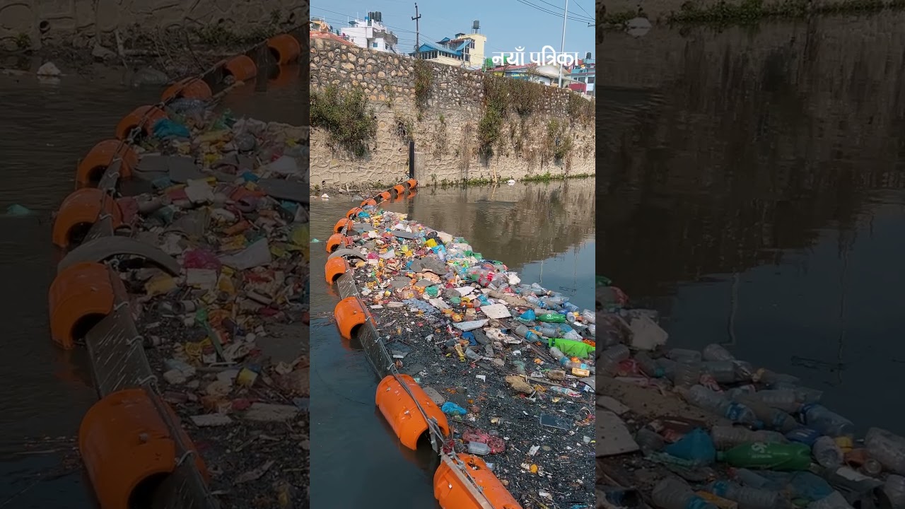 'Truss Barrier' to collect floating waste in the river