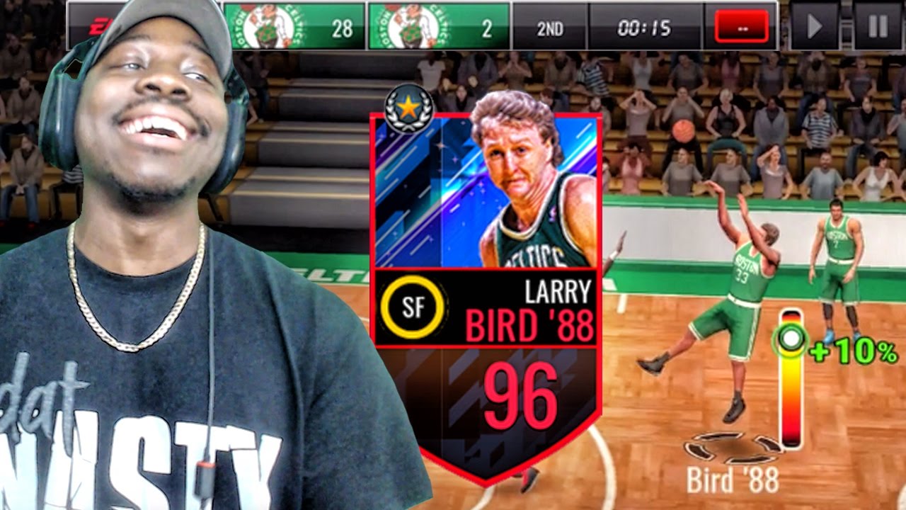 96 OVR LARRY BIRD SHOOTING THE LIGHTS OUT! NBA Live Mobile 16 Gameplay Ep. 112