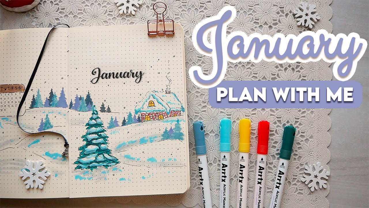 🌲JANUARY 2024 Plan With Me | Bullet Journal Setup