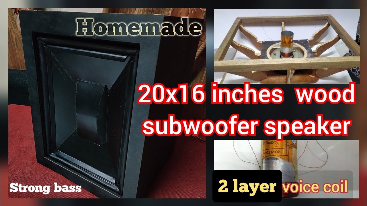 Homemade 20x16 subwoofer from a wooden frame and from used speakers
