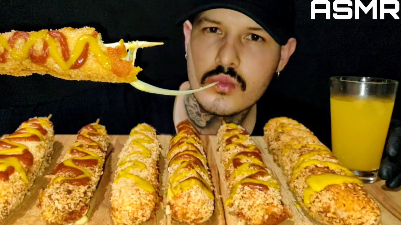 #40 ASMR COMIDA | HOT DOG COREANO (MUKBANG BRASIL) SONS DE MASTIGAÇÃO | Mateus ASMR.