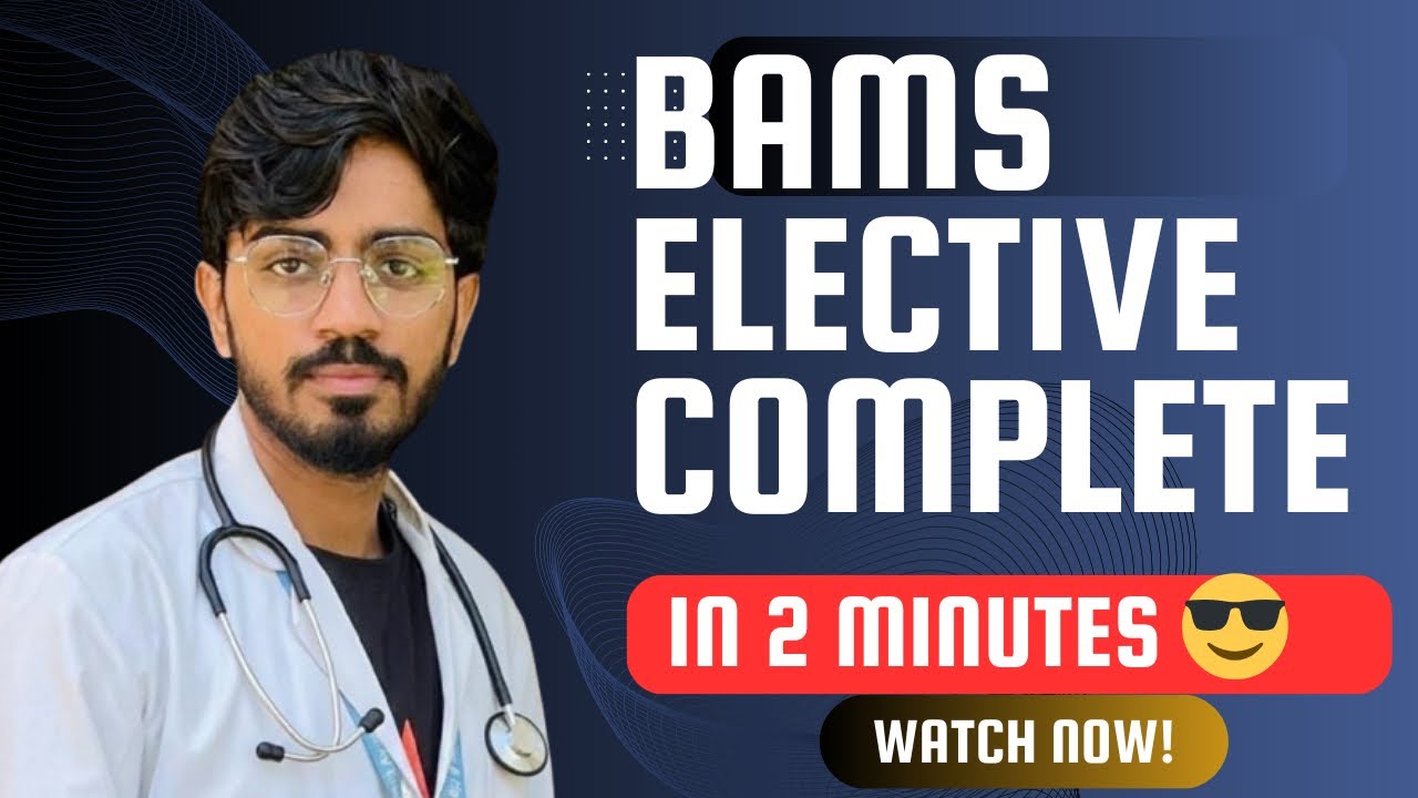 tricks to complete ncism electives|ncism elective tricks|bams elective tricks