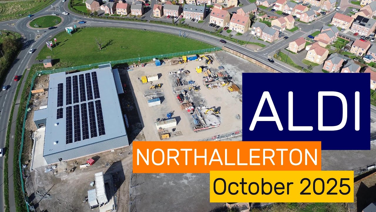 Aldi, Northallerton | October 2025 | Drone Progress Footage