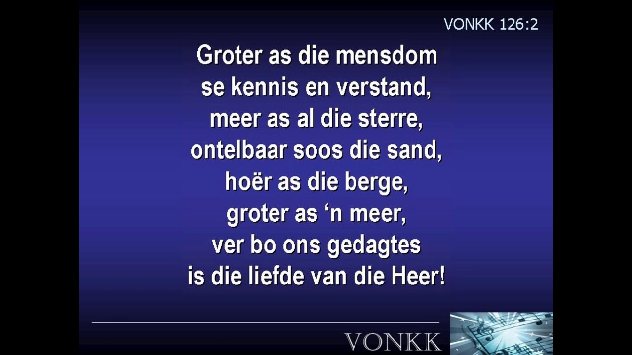 Vonkk 126 - Hoër as die hemel, dieper as die see
