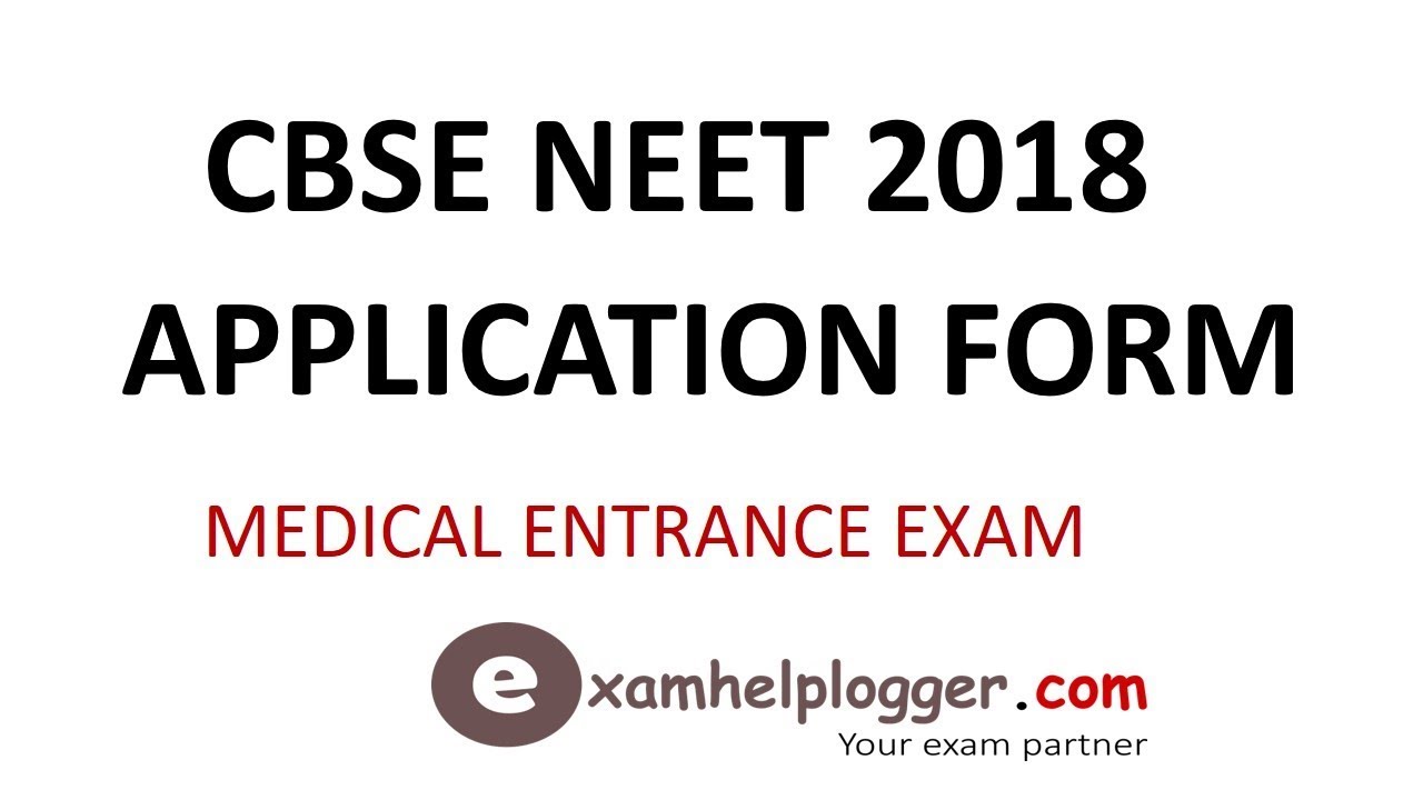Neet application form 2018 - Apply online
