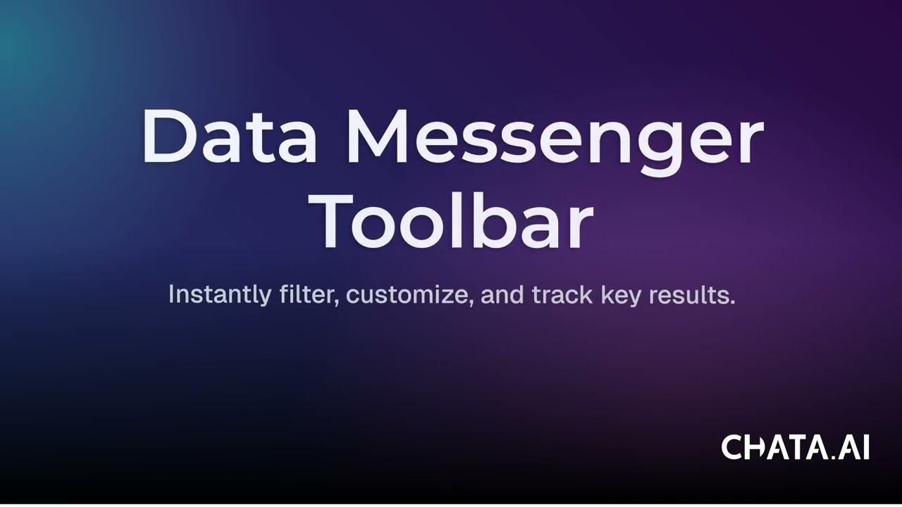 Data Messenger Toolbar | Filter and Refine Insights Instantly