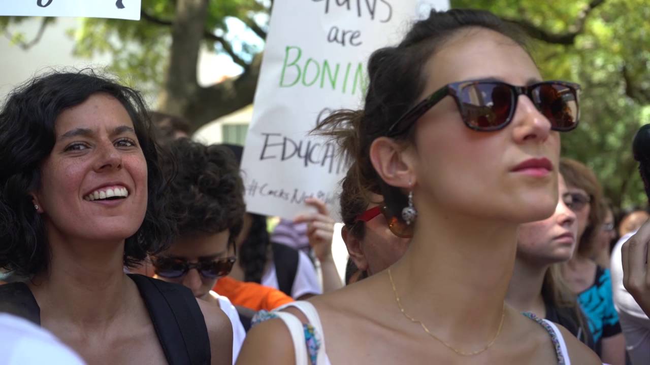 Students Protest Campus Carry on First Day of Class