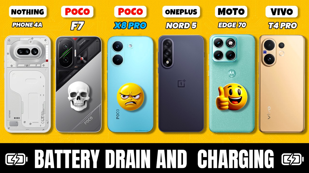 POCO X8 Pro против POCO F7 против OnePlus Nord 5 против Nothing Phone 4a против Moto Edge 70 Fusi...