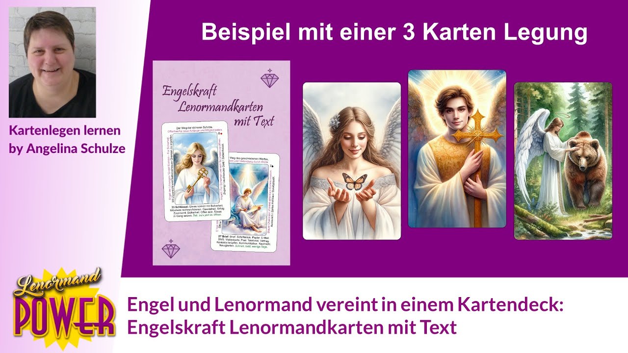 Engelskraft Lenormandkarten mit Text