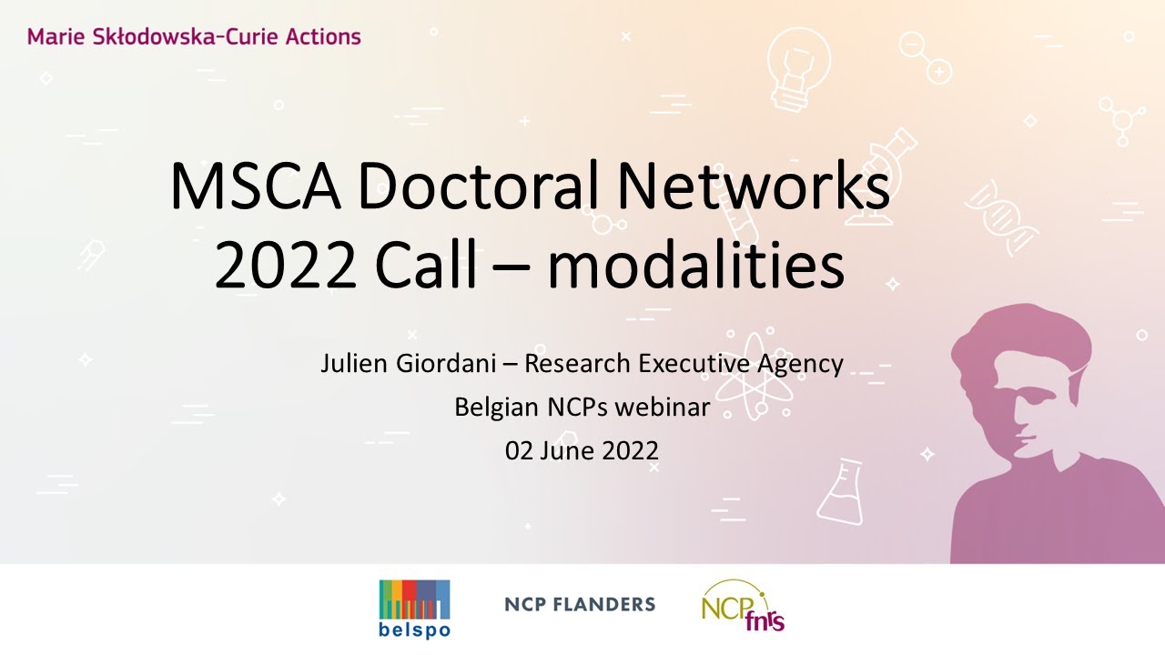 June 2022 – Julien Giordani (MSCA DN Research Programme Officer, REA)