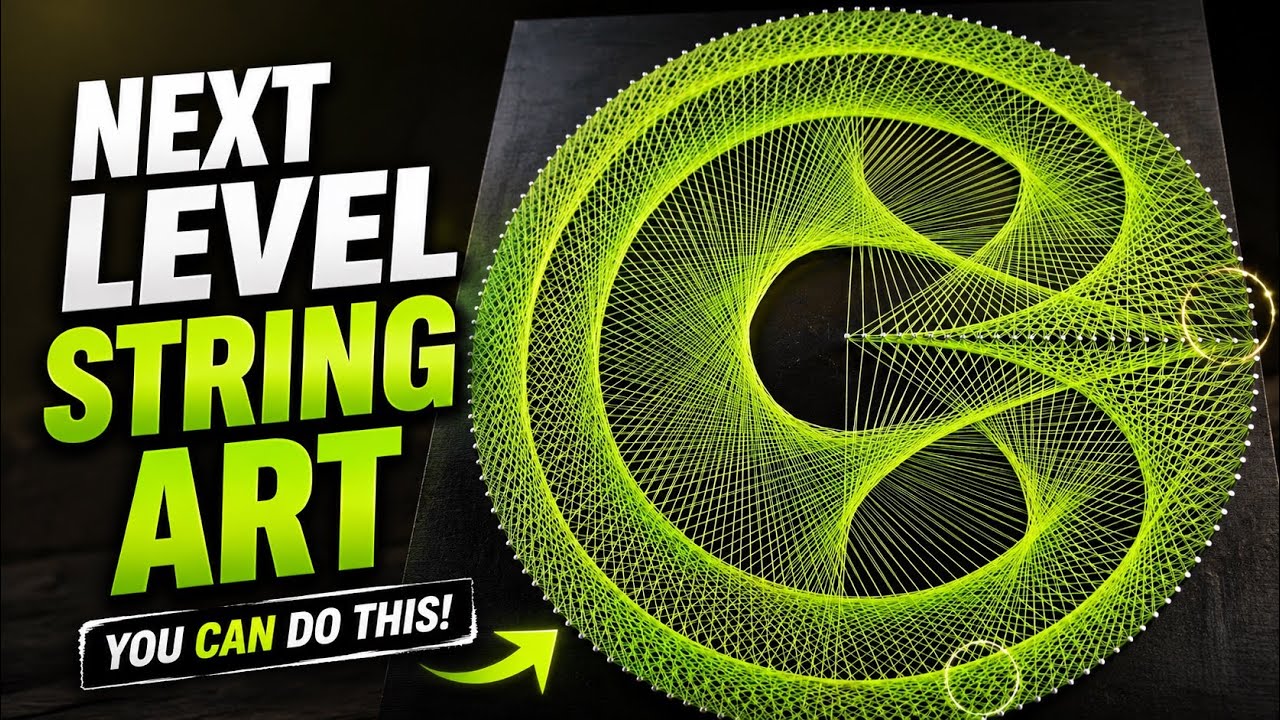 DIY String Art Mandala Tutorial UV light