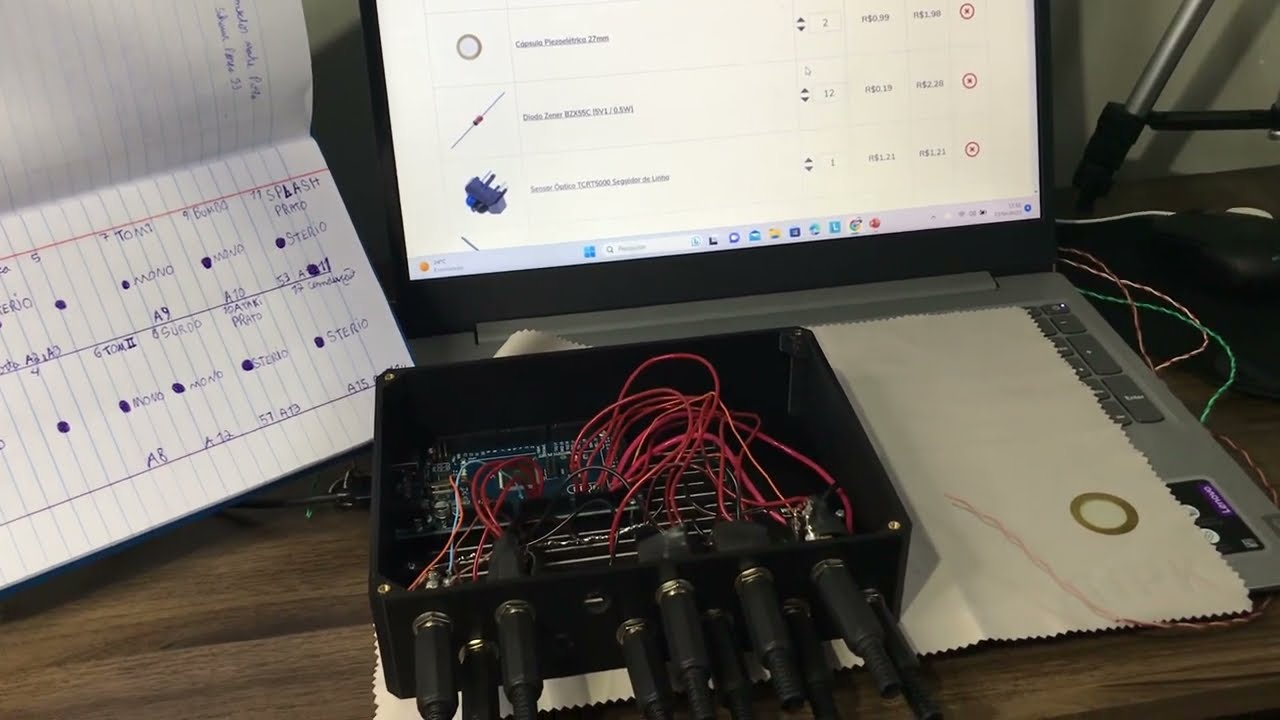 Com menos de 100 estou fazendo minha bateria eletrônica