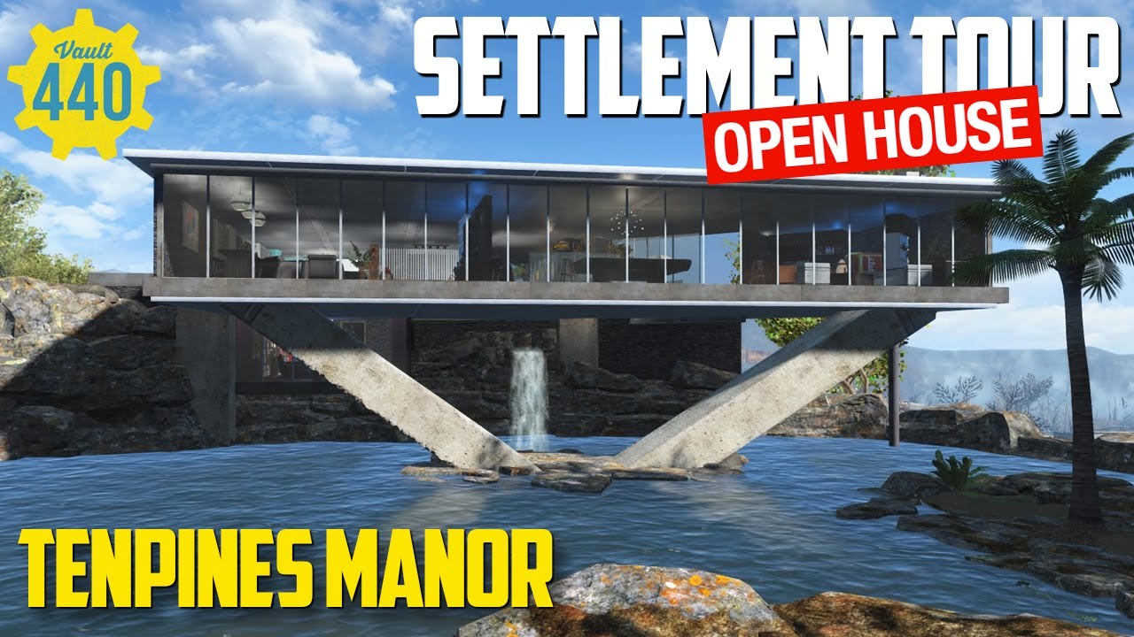 Fallout 4 - OPEN HOUSE - Tenpines Manor (Fallout 4 / PS4 / Mods)
