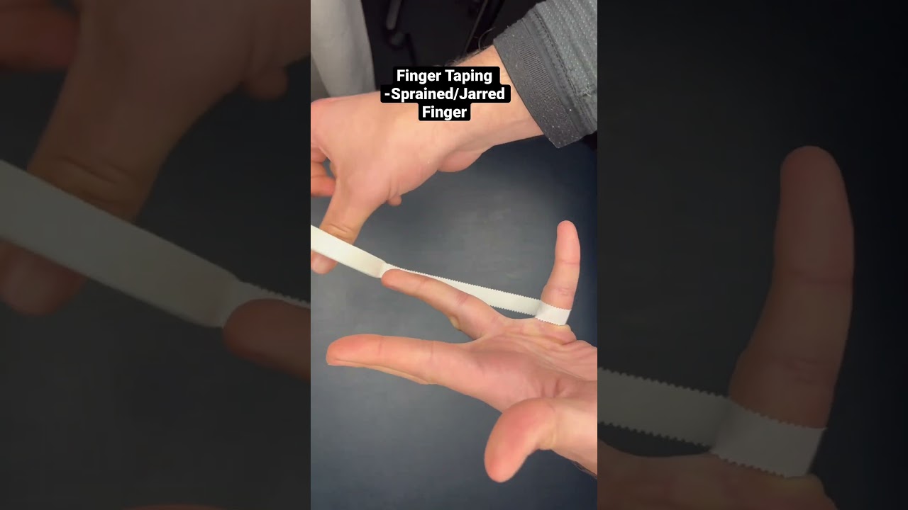 Finger Taping - Sprained/ Jarred Finger #taping #physicaltherapy #strapping #sporttape #sportstaping