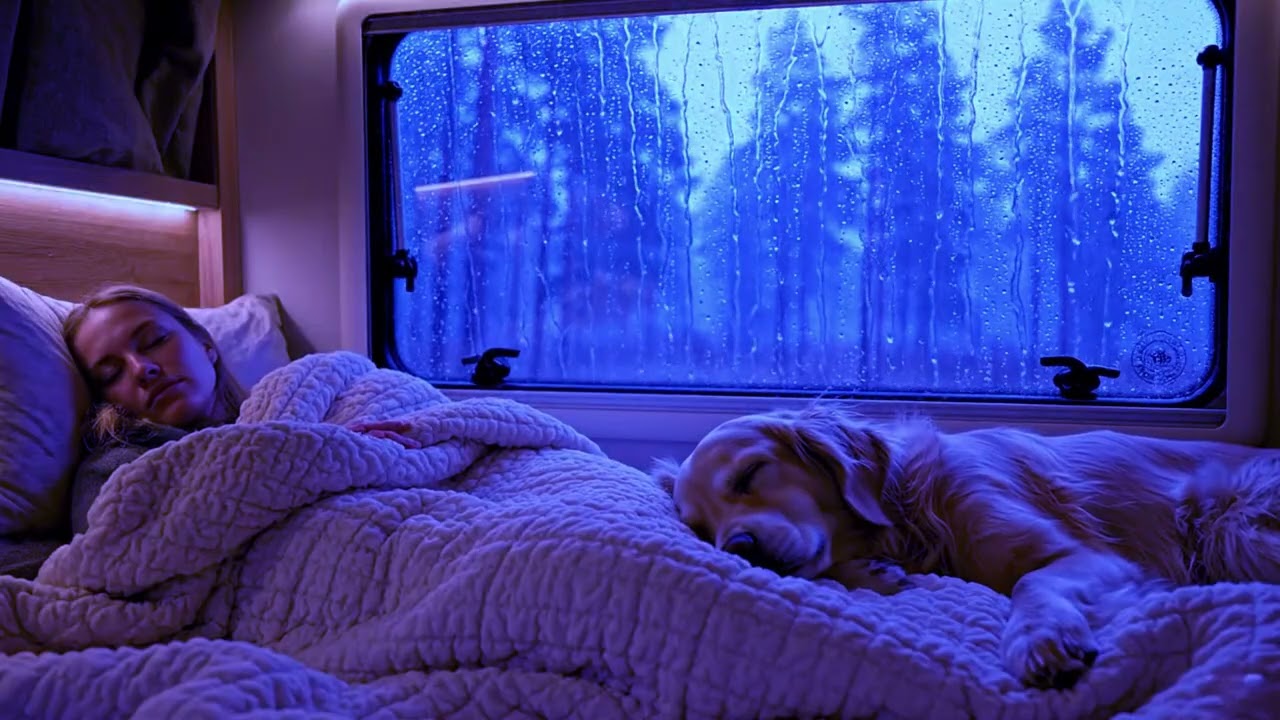 Peaceful Rain and Thunder Ambience for Deep Night Sleep