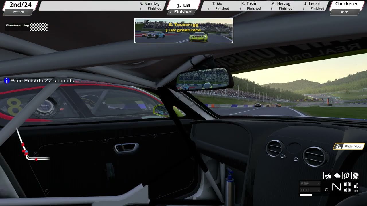 The start here is as always tense. RaceRoomRacing (Red Bull Ring) daily race BENTLEY CONTINENTAL GT3