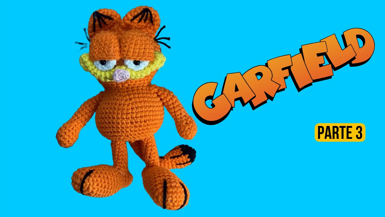 GARFIELD AMIGURUMI 3/3 #garfieldacrochet #tutorialgarfield #garfieldfacildehacer