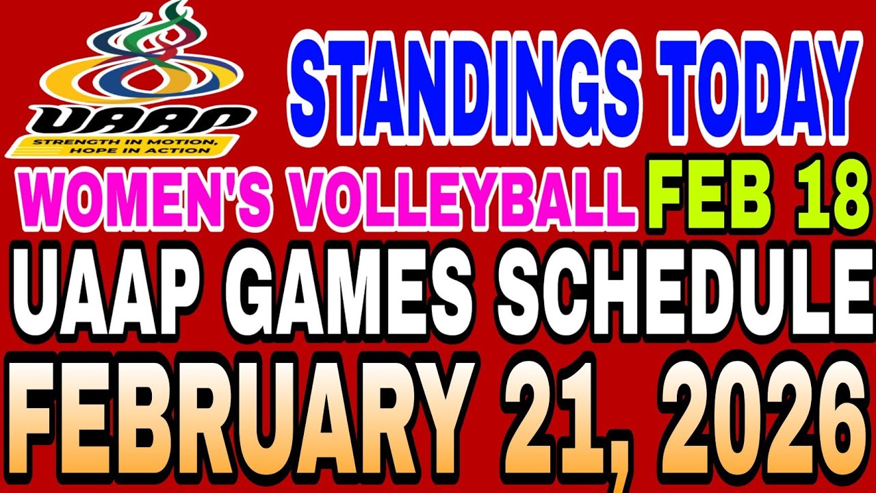 UAAP SEASON 88 STANDINGS | FEBRUARY 18 | SCHEDULE FEBRUARY 21, 2026 | UAAP WOMENS VOLLEYBALL