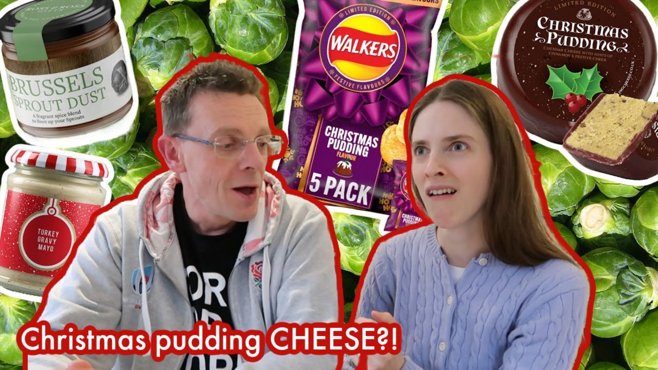 Trying cursed Christmas foods with Papa Booth