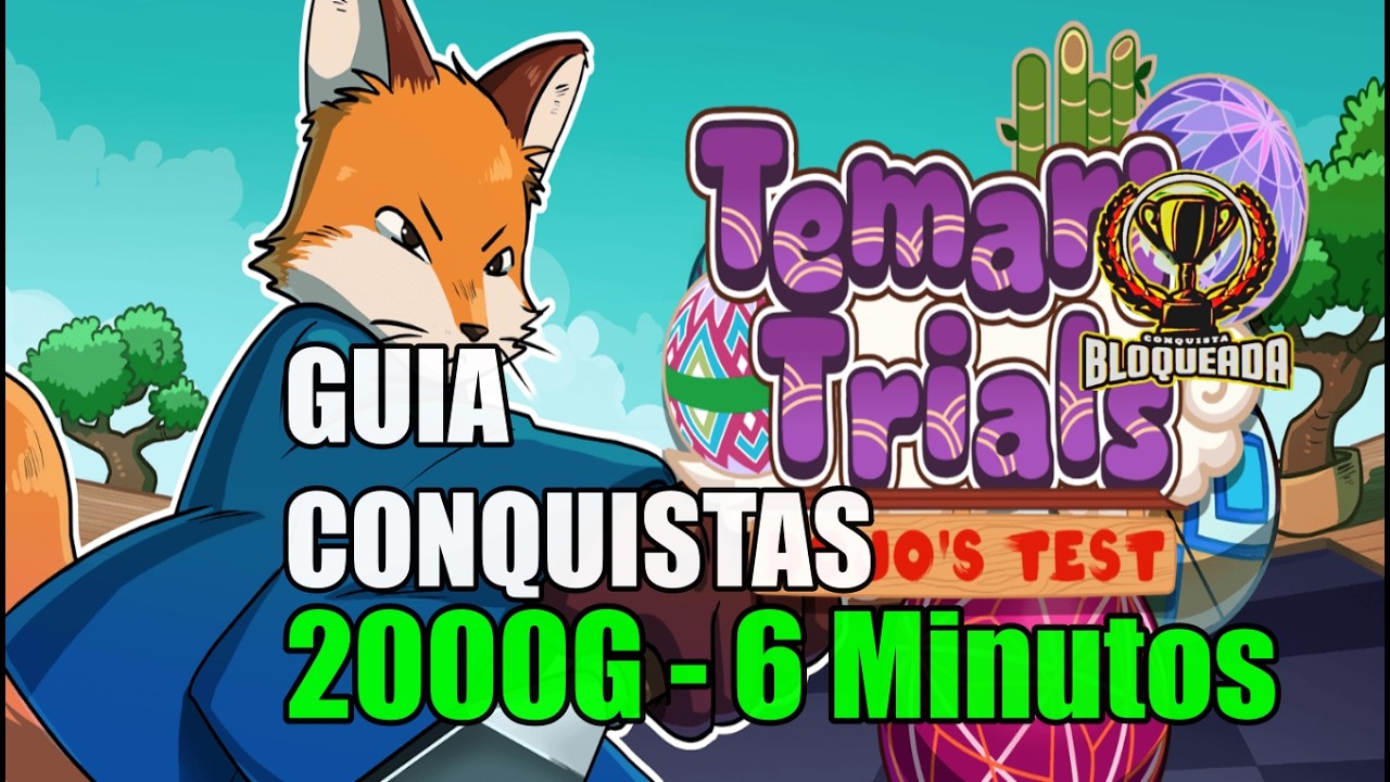 🎮 Temari Trials: Dojo's Test | GUIA CONQUISTAS 2000G | EM 6 Minutos 🎮