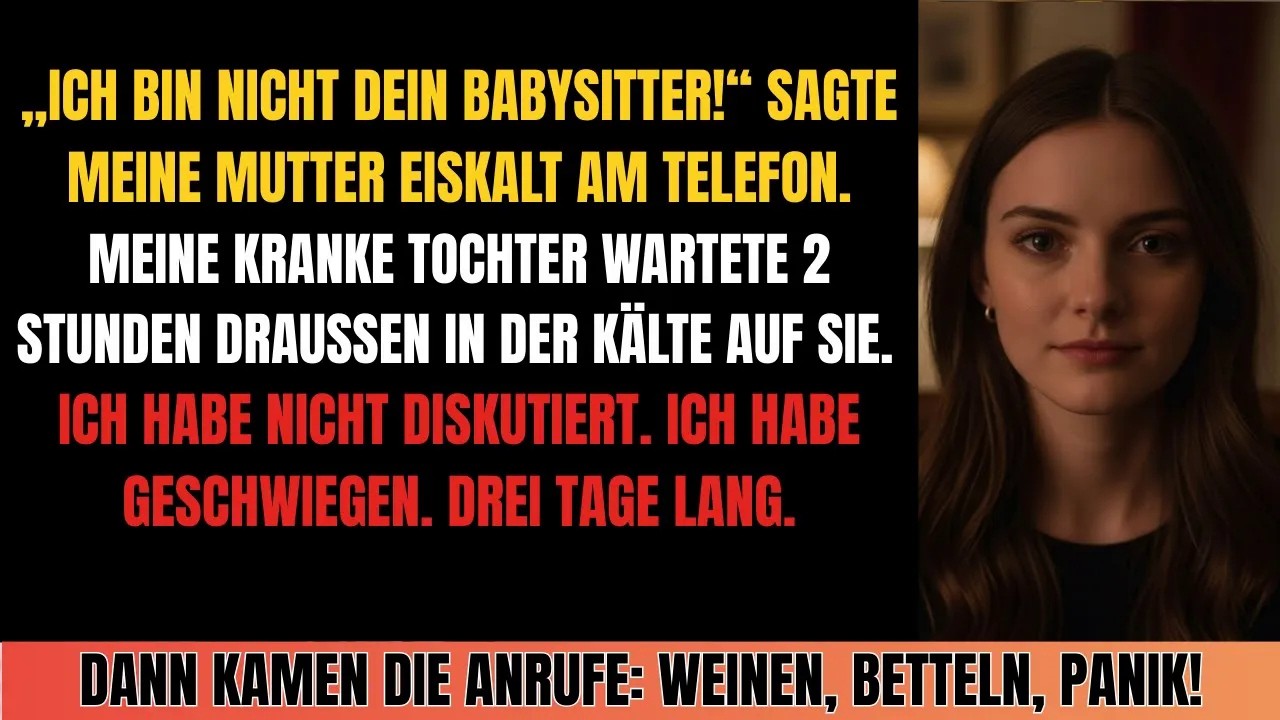 „Ich bin nicht dein Babysitter!“ – Sie ließ ihr krankes Enkelkind in der Kälte sitzen