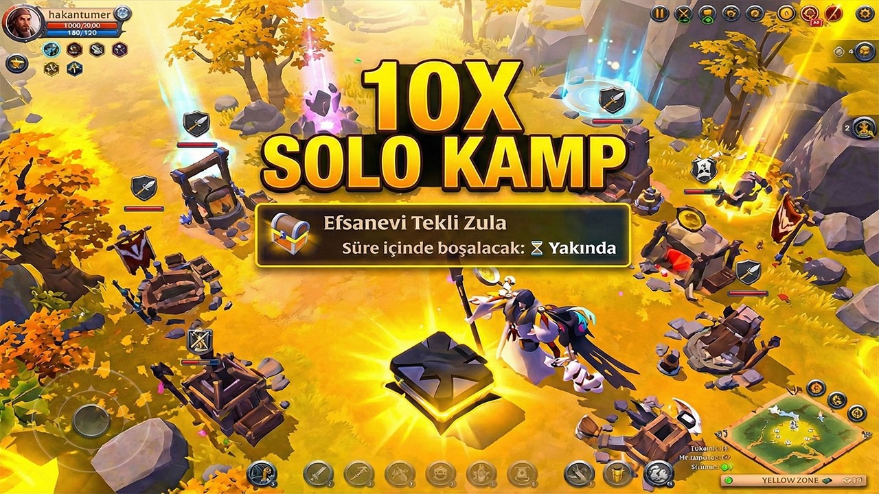 10x Solo Kamp! Ne Kadar Kazandırdı? SafeZone'da Kolay Para Kazanma | Albion Online