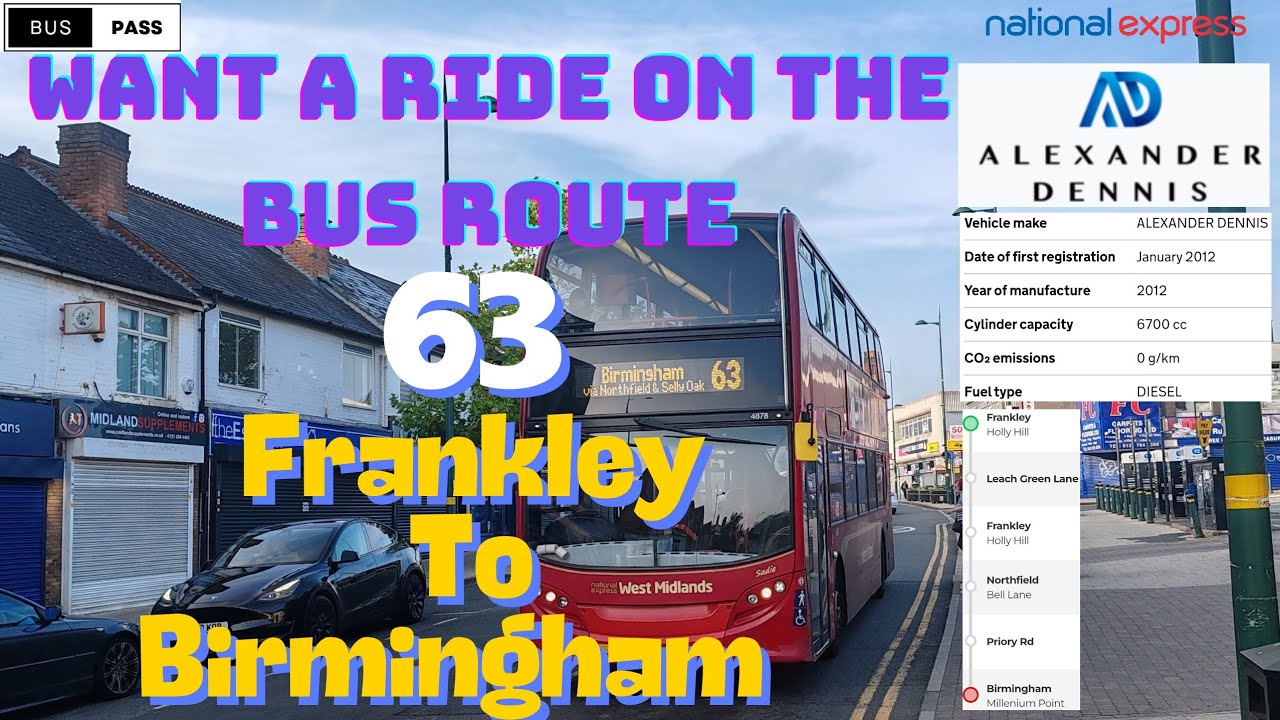 Full Bus Ride | Route 63 Frankley to Birmingham City Centre | Real-Time Journey 🚍