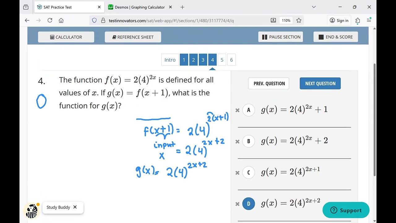 SAT Practice Exercises: Nonlinear Functions Medium