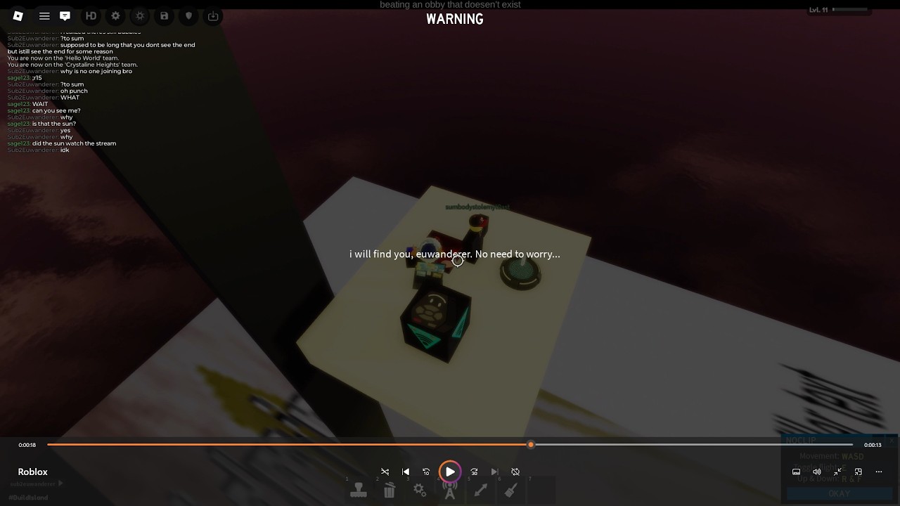 global announcement in build island roblox