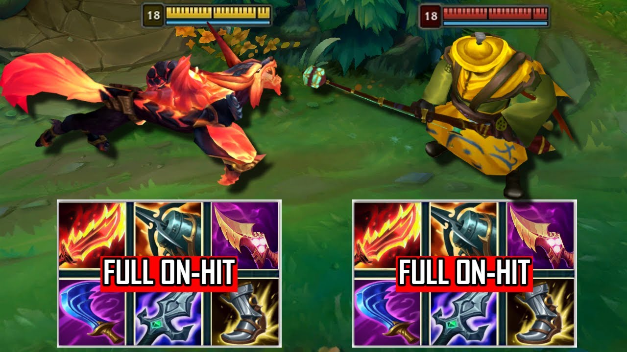 ON-HIT JAX vs ON-HIT WARWICK FULL BUILD FIGHTS & Best Pentakills!