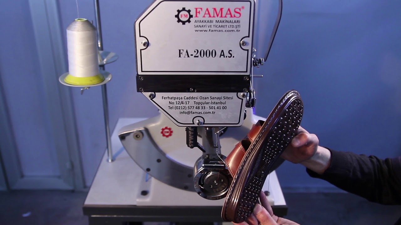 FA- 2000 A.S DOUBLE THREAD SOLE SIDE SEWING MACHINE (WITH SPOOL)FAMAS