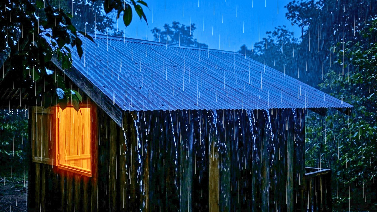 Heavy Rain and Powerful Thunder for Perfect Sleep| Rain Sounds for Deep Sleeping and Anxiety Relief
